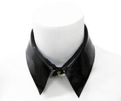 Image of Black patent leather collar