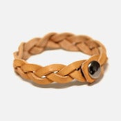 Image of Leather Braided Bracelet - Cashew
