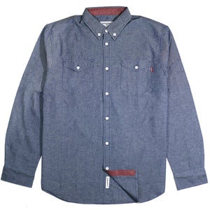 Image of "Reader" Button Up - Chambray Blue