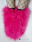 Image of Thigh high fluffies superpoof hot pink