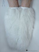 Image of Thigh high fluffies glitter white