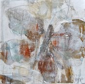 Image of Original art by Melissa Payne Baker - 8"x8" Butterfly in White II