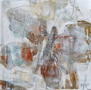 Image of Original art by Melissa Payne Baker - 8"x8" Butterfly in White II