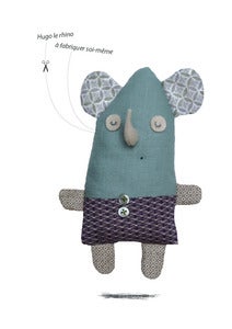Image of Hugo le rhino / kit doudou