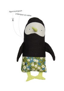 Image of Pépin le pingouin / kit doudou