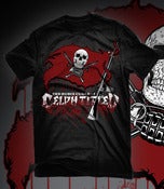 Image of Celph Titled Flag Logo T-Shirt - Red on Black
