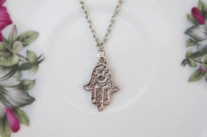 Image of Hamsa Hand Palm Necklace