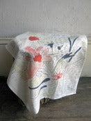 Image of Field of Flowers - Cream and Pink Blossoms Decorative Towel