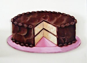 Image of JUMBO Chocolate Two Layer Cake wood diecut