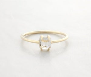 Image of Sally: Stardust Ring w. White Quartz