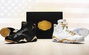 Image of Nike Air Jordan 6 & 7 'Golden Moments' Gold Pack