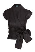 Image of Collared Wrap Top