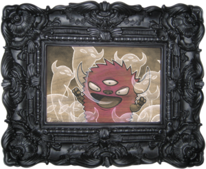 Image of FRAMED CUSTOM KAIJU PAINTING