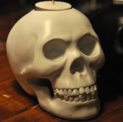 Image of Resin Skull Candle Holders