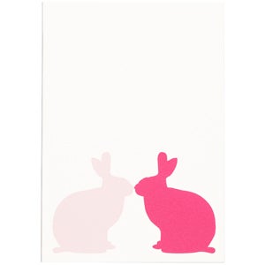 Image of Kissing Rabbits Pink