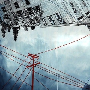 Image of This Town is Upside Down Print