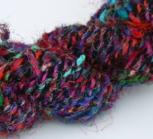 Image of Stained Glass: Wool and Reclaimed Silk Yarn
