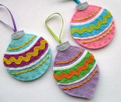 Image of DIY Vintage Felt Baubles - PDF Sewing Pattern