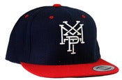 Image of Stacked Logo Snap Back - Navy/Red