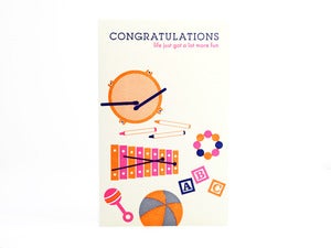 Image of Congratulations baby card (toys)