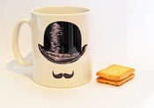 Image of Bowler hat moustache mug 