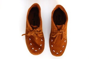Image of Minnetonka Hardsole Beaded Suede
