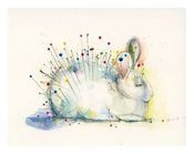 Image of pin cushion bunny (print) 8x10 unframed UP0810023