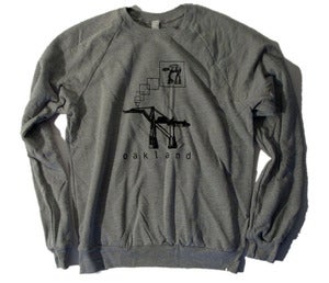 Image of Adult Oakland AT-AT unisex crew neck pullover HEATHER GRAY