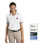 Image of Port Authority Signature Cool Mesh Sport Shirts with Tipping Stripe Trim (V-Neck)
