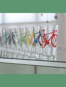 Image of Road Bike Pint Glasses-Set of 2