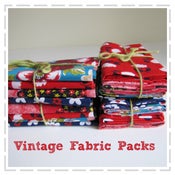 Image of Vintage Fabric Packs - Reds