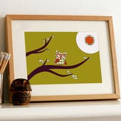 Image of Retro Owl Print