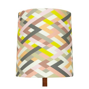 Image of Lattice Print Lamp Shade, Heather