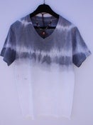 Image of Brown Clay Tribal necklace paired with Pearl Grey Ombre V-neck