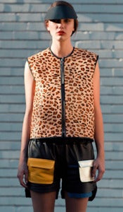 Image of RACER leather vest (leopard)