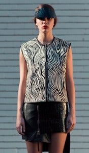 Image of RACER leather vest (zebra)