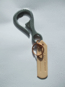 Image of Aged Pewter Bottle Hook Keyring by Corter Leather