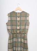 Image of Vintage 1960s Plaid jumper with pleated skirt
