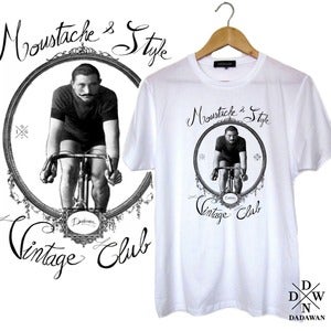 Image of T-shirt Moustache and Style Vintage Club by Dadawan 