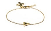 Image of MASON BRACELET - GOLD/BLACK AGATE