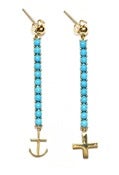 Image of ARIEL EARRINGS - TURQUOISE/GOLD