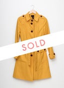 Image of Mustard Yellow Trench Coat with buttons down the back