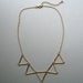 Image of Geometric Triangle Collar Necklace, SA439 Gold