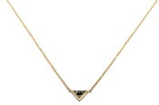 Image of MASON NECKLACE - GOLD/BLACK AGATE