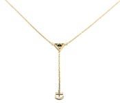 Image of ATLANTIS NECKLACE - GOLD/BLACK AGATE