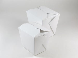 Image of Plain White Noodle Boxes