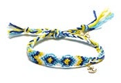 Image of BLENNY ANKLET - LIGHT BLUE/YELLOW
