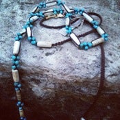 Image of chan luu turquoise bead long necklace wrap
