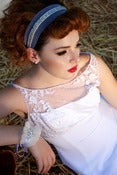 Image of ALLURE-Crystal and Tulle Beaded Cuff Bracelet/Headband