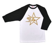 Image of Black/White/GOLD Raglan